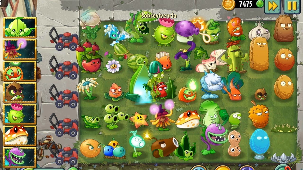 Plants Vs Zombies 2 Supervivencia Con 45 Plantas En El Nivel Máximo ...