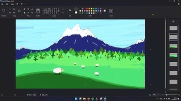 Trying Microsoft Paint layers feature