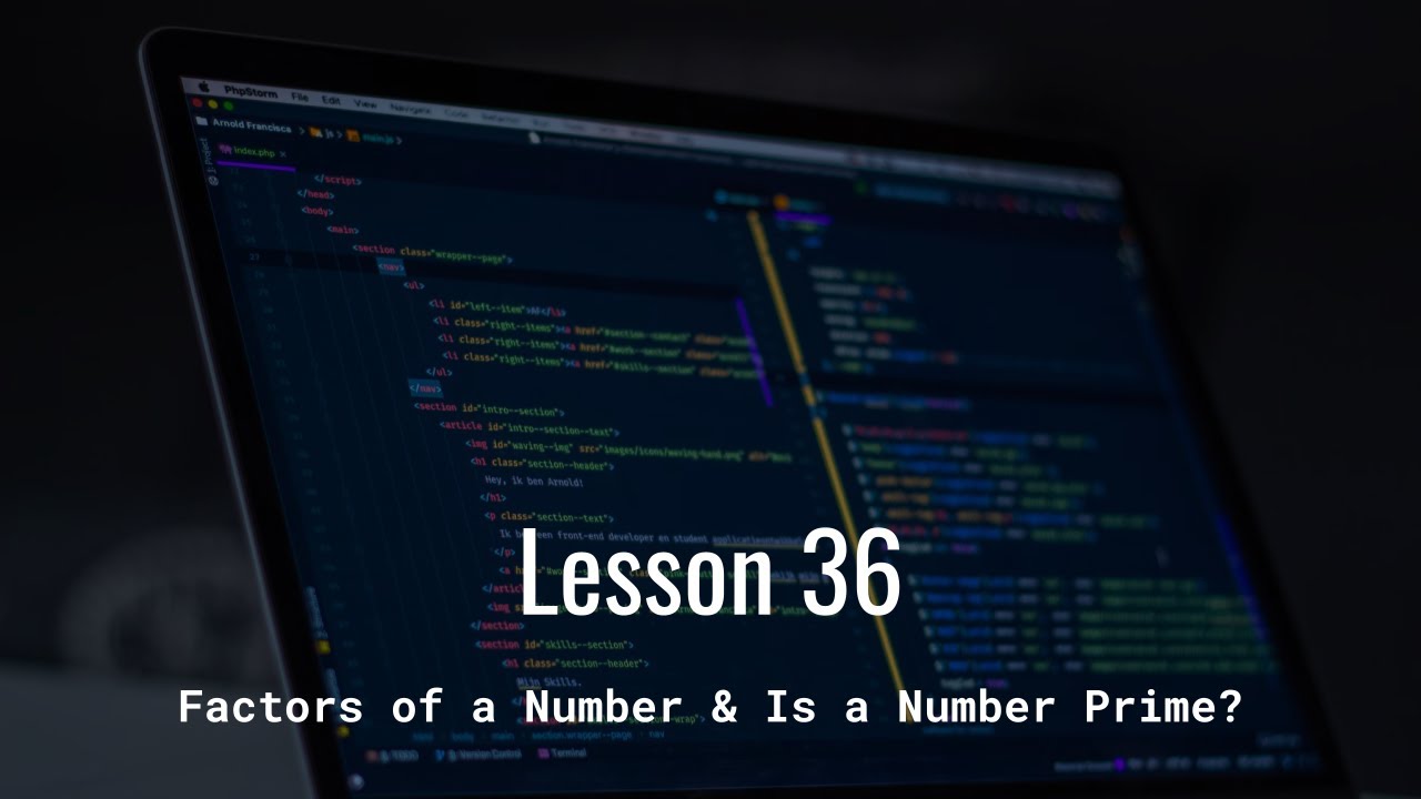 Factors of a Number & Is a Number Prime? | Creating Functions in Python ... image.