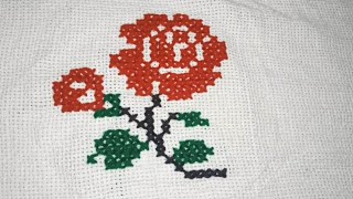 cross stitch rose flower designs / easy dosuti design / embroidery