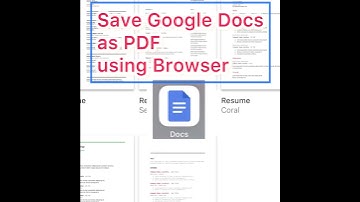 How to convert Google Docs to PDF using the Browser?