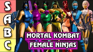 The ULTIMATE Mortal Kombat FEMALE Ninja Tier List
