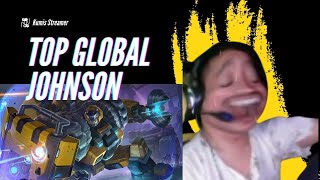 LIVE NAMATIN MOBILE LEGENDS 1 HERO ONLY JOHNSON SAMPE GLOBAL  META CIKI - MOBILE LEGENDS