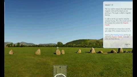 Cardinal Points map and compass navigation training Lesson 1