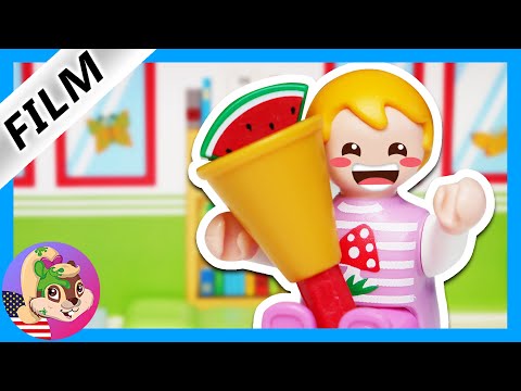 A Playmobil Story LEAH'S FIRST DAY in PRESCHOOL! Kindergarten Stories Kids Series