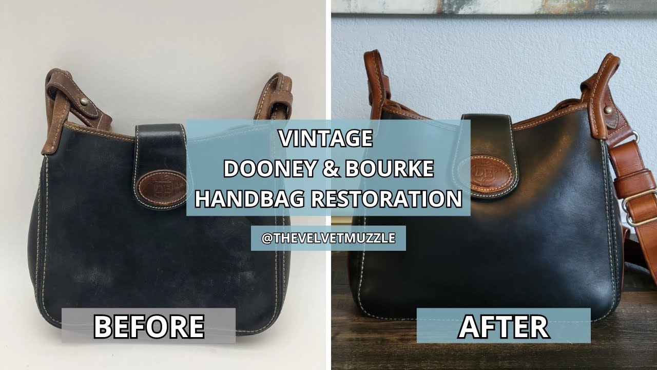 How to Clean & Restore a Vintage Dooney & Bourke Feed Bag | RARE Thrifted Find | Florentine Leather