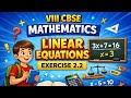 VIII CBSE MATHEMATICS- LINEAR EQUATIONS IN ONE VARIABLE Exercise 2.2 Problems 1 To 5