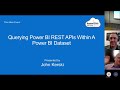 Querying Power BI REST APIs within a Power BI Dataset