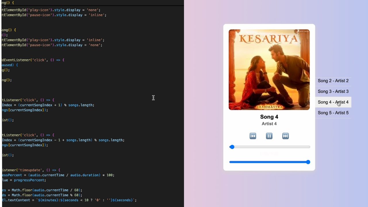 How to create a basic music player. - YouTube