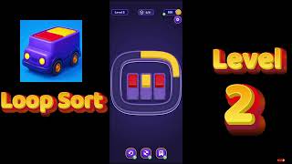 Loop Sort Level 2 Walkthrough 🚚🧩 | Truck Puzzle Game | Solutionguruji
