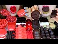 ASMR POPPING BOBA, JELLY BALLS, MACARON, CHOCOLATE CAKE, MARSHMALLOW, CREAM PUFFS, DARK CHOCOLATE 먹방