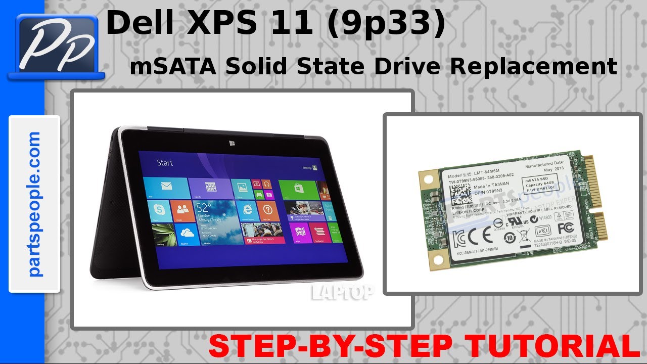 Dell Xps 11 9p33 Msata Solid State Drive Video Tutorial Teardown Youtube