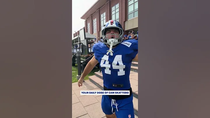 Who needs coffee when you have Skattebo️ 💥 #shorts #camskattebo #giants #trainingcamp #newyorkgiants