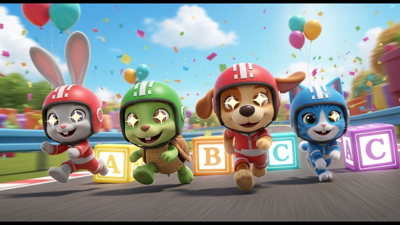 ABC Race with Animal Friends 🏁🦁🐵 | Fun Learning Adventure for Kids ...