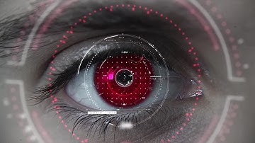 Macro Red HUD Eye Motion Graphics