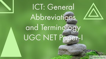ICT General Abbreviations and Terminology |UGC NET 2021| NTA UGC NET JRF Paper-1| UNIT-8 ICT #NETJRF