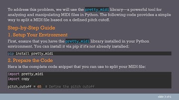How to Split MIDI Files by Note Pitch Using Python