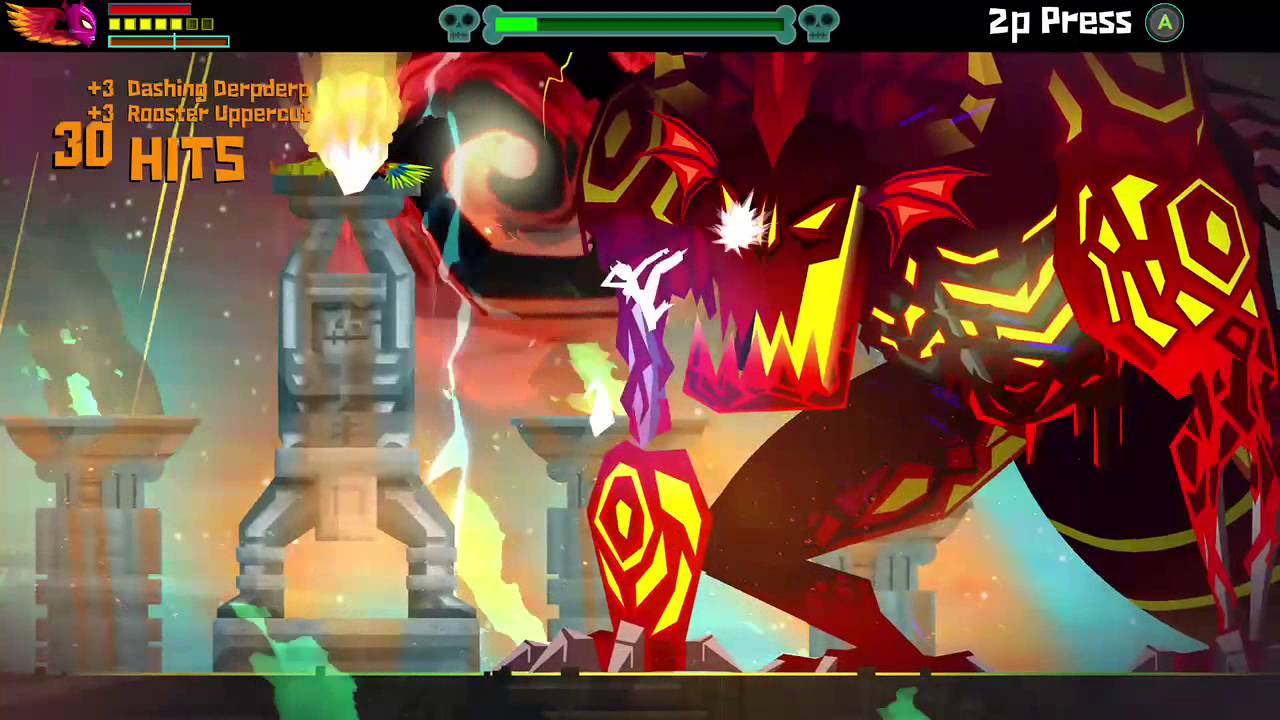 Guacamelee Devil wears revenge gaming logo