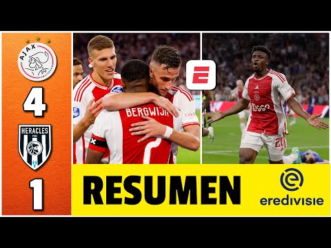 AJAX comenzó su era sin EDSON ÁLVAREZ con goleada 4-1 frente al HERÁCLES | Eredivisie