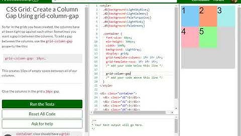 CSS Grid Create a Column Gap Using grid column gap free code camp   Dani
