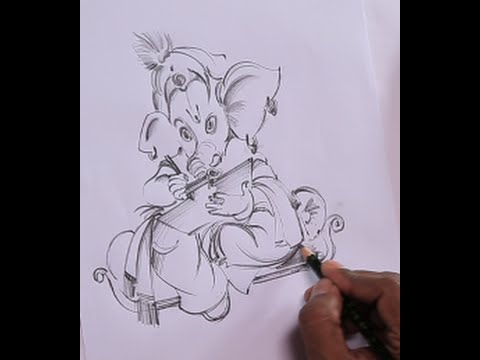 How to draw lord ganesha in easy way - YouTube