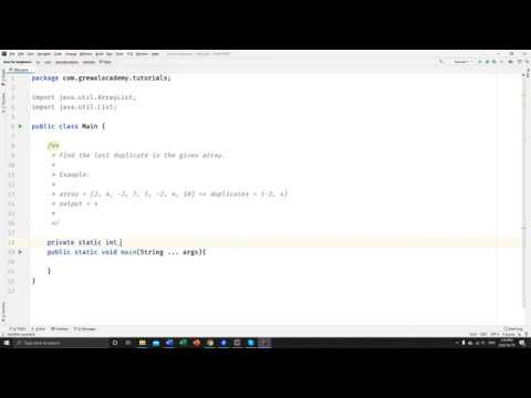 Java - Leet Problem/Code - Last Duplicate in the array - YouTube
