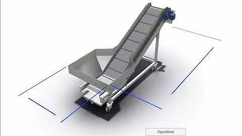 De-oil System 3D｜DISCHARGING CONVEYOR EXTERIOR｜3D外觀展示｜Tsunghsing(TSHS)