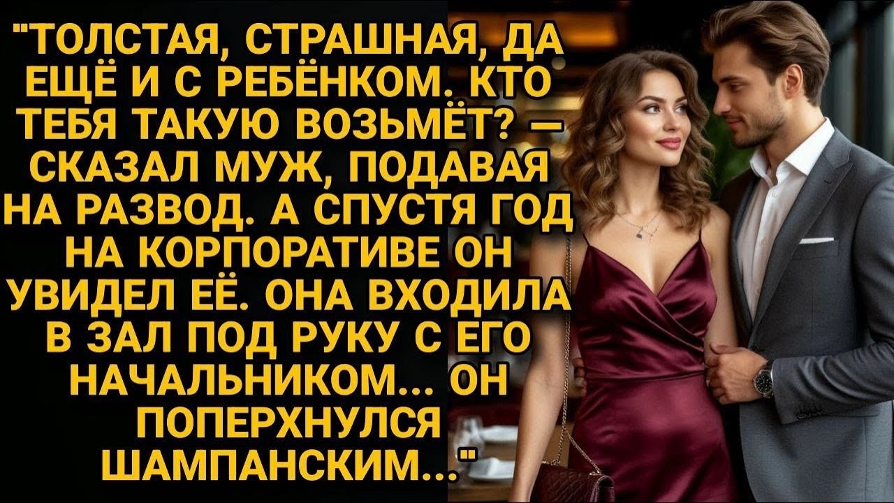 Муж назвал толстой и страшной при разводе  Через год он увидел её с начальником и поперхнулся