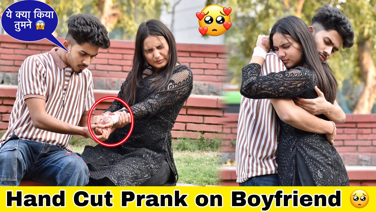 Hand Cut Prank On Boyfriend 🥹😱|| सोचा नहीं था Ritika ये करेगी प्यार में 😭|| Classy Subhash Yard