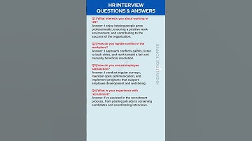 HR Interview Questions and Answers | Human Resources Interview Questions and Answers