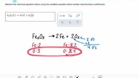ALEKS: Balancing chemical equations with noninterfering coefficients