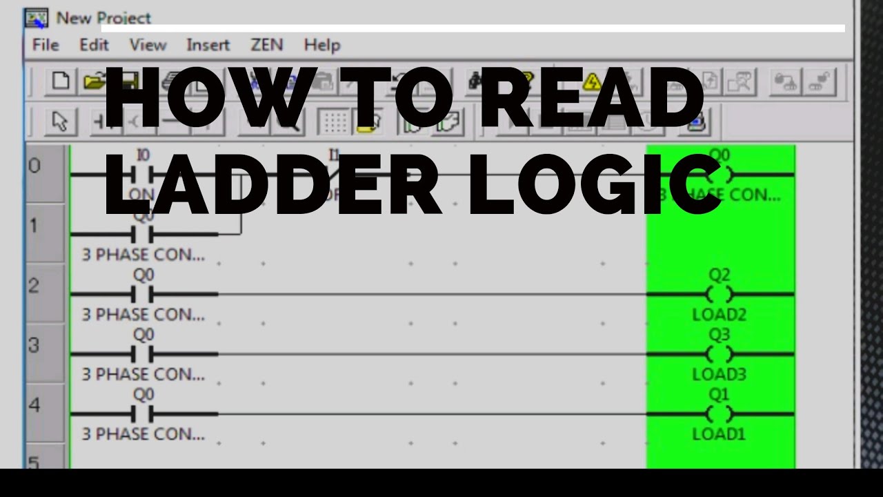 how to read ladder logic diagram - YouTube