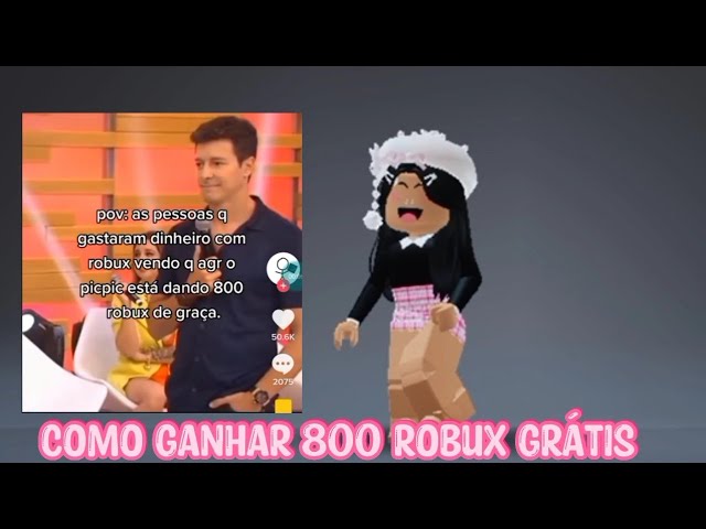 COMO GANHAR 800 ROBUX DE GRAÇA NO ROBLOX (FUNCIONA!!!!!!) 