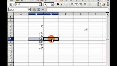 OpenOffice Calc Seleccionar solo una celda