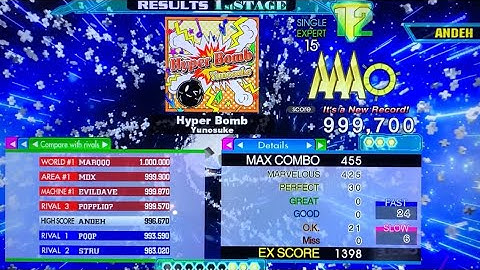 [DDR A20+] Hyper Bomb (ESP-15) 999,700 PFC