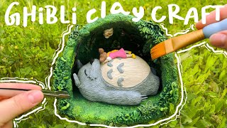 I Made a Totoro Diorama out of Polymer Clay // Studio Ghibli Crafts