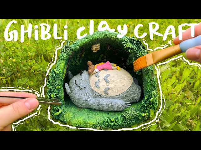 I Made a Totoro Diorama out of Polymer Clay // Studio Ghibli Crafts class=