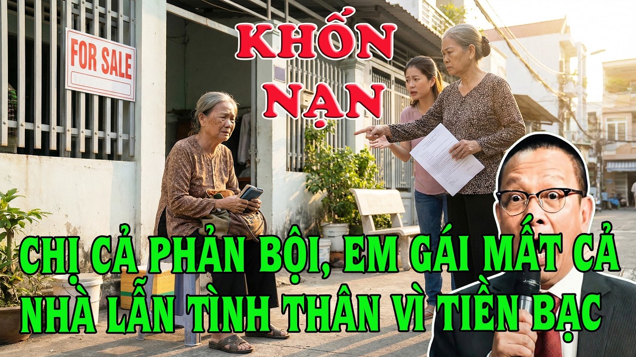 TÂM SỰ TUỔI XẾ CHIỀU: CHỊ CẢ PHẢN BỘI, EM GÁI MẤT CẢ NHÀ LẪN TÌNH THÂN VÌ TIỀN BẠC...
