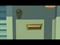 carl wheezer answers the door in a calm and delicate manner