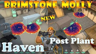 Valorant Top 15 Brimstone Post Plant Molly Lineups for Haven | Brimstone Molly Spots Haven