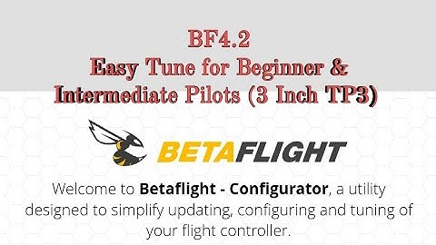 BetaFlight 4.2 - Easy Tune for Beginners & Intermediate Pilots (3 inch TP3)