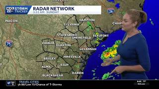 Sticky and stormy for our Sunday