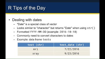 3-3 Tidy Data - R Tips of the Day - Dealing with Dates