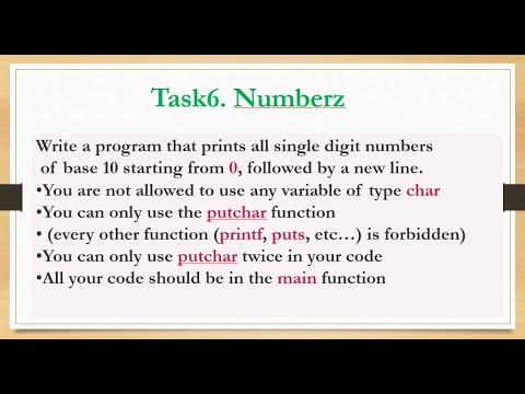 task 6: Numberz. 0x01. C - Variables, if, else, while Alx - YouTube