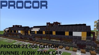 Minecraft Train Tutorial: Procor 23,000 Gallon funnel-flow tank car
