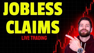 🔴LIVE DAY TRADING FUTURES \& STOCKS! JOBLESS CLAIMS ARE OUT!