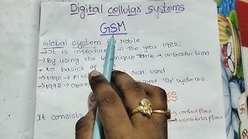 Global System for Mobile(GSM) in CMC|Digital cellular systems|Btech|JNTU|ECE|