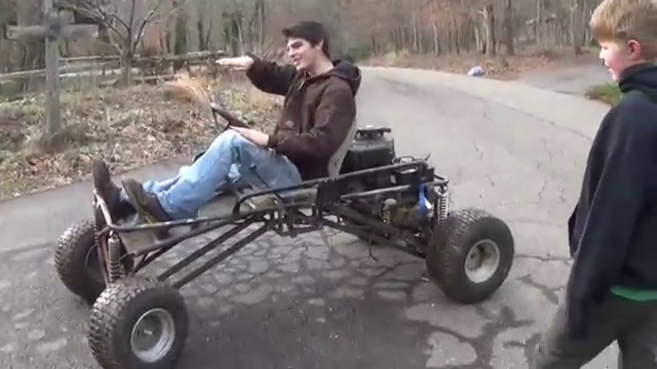riding around on the lifted go kart YouTube