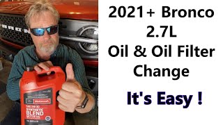 2022 Bronco 2.7L Oil Change & Oil Life Reset