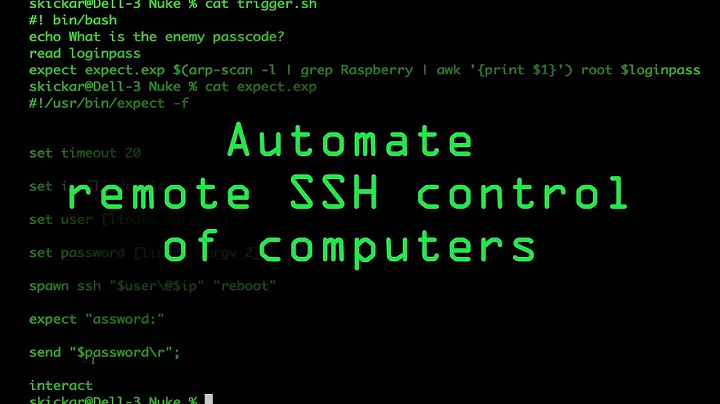 Automate Remote SSH Control of Computers with Expect Scripts [Tutorial]